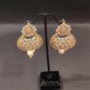Classic peach stone chandbali earring