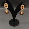 Classic sparkling gold dangle earring