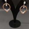 Trendy heart shaped drop earrings