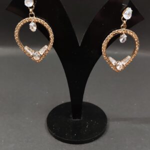 Trendy heart shaped drop earrings