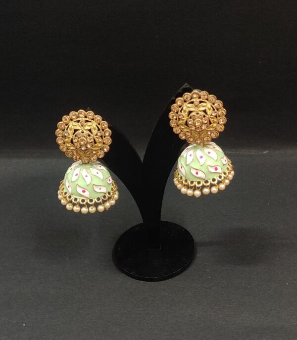Trending Hand painted Meenakari Jhumka