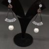 Trendy silver drops earrings