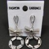 Trendy Silver Dangle circle earring big
