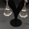 classic oxidized silver chandbali dangle earring