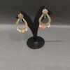 Fancy multi color stone drop earring