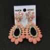 Fancy multi color stone drop earring