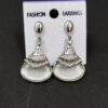 Trendy silver drops earrings