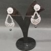 Trendy silver drops earrings