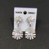 Trendy silver drops earrings